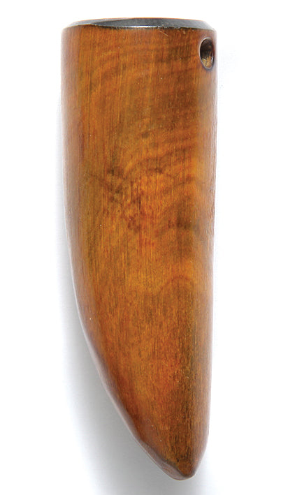 HR120-1: Buffalo Horn Burnt Tip 2 Inch Base Hole 3 Pieces
