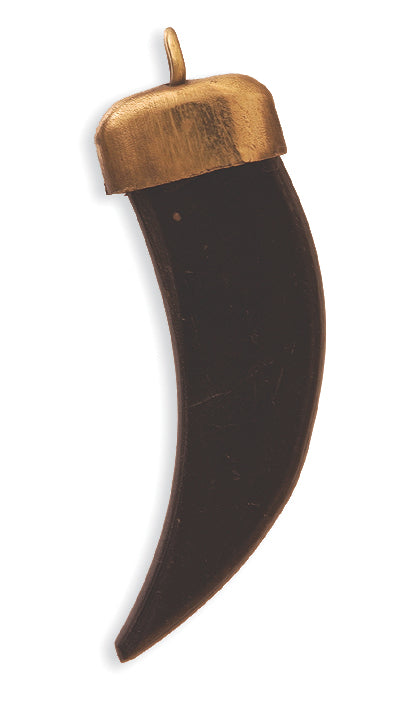 BN345: Horn Claw Shape With Gold Cap 45mm Average -4 Pieces