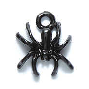 PW9864-EB: Charm Spider Black Epoxy 12x14mm-1PC