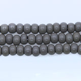 1SB105: Czech Seed Bead Opaque Grey 1/0 8 Strings