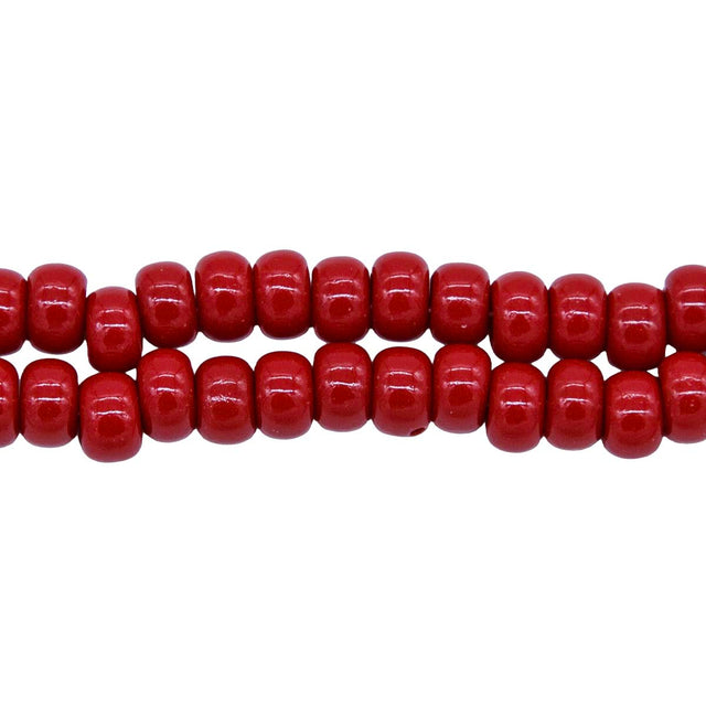 1SB146: CZ Seed Bead Opaque Dark Red 1/0 8 Strings