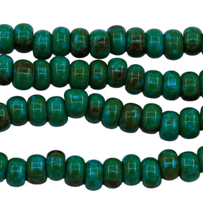 1SB162-52: CZ Seed Bead Turquoise Blue Travertine 1/0 9STR