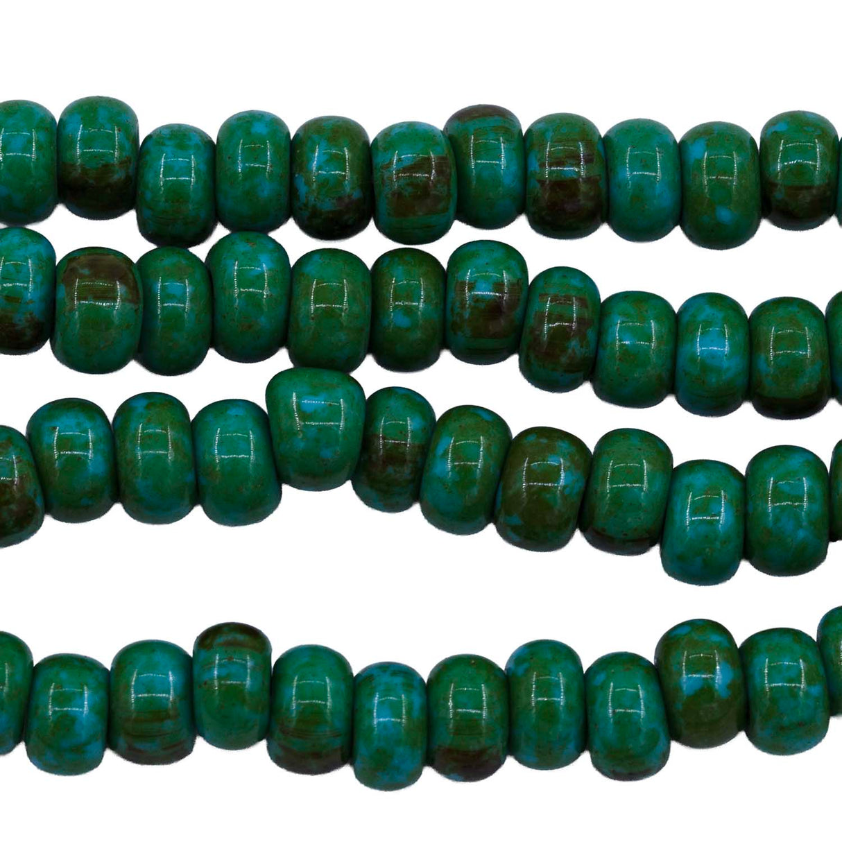 1SB162-52R: CZ Seed Bead Turquoise Blue Travertine 1/0 - 1 STR