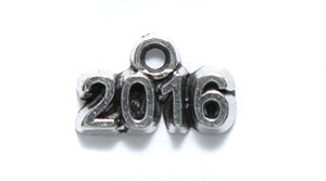 PW2032-16S: Charm Year 2016 Ant Pewter 8x13mm 1PC