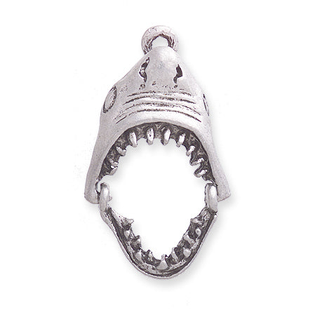 PW185-S: Shark Jaws Hinged Ant Pewter 17x30mm 1PC