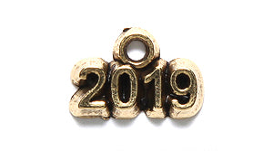 PW2032-19G: Charm Year 2019 Ant Gold 8x13mm - 1PC