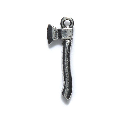 PW6203-S: Charm Axe/hatchet 8x25mm Ant Pewter 1PC