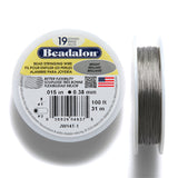 15FI295-C: Beadalon Silver .015 19-strand 100 Feet Spool 1 Spool