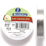 FI296-30: Beadalon Silver .012 7-strand 30 Feet Spool 1 Spool