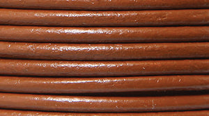 22LC154-5: Leather Cord Tan 2mm 5MTR