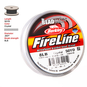 62TN112: Fireline Braided Thread 50yd .007 8lbs 1 Spool – Shipwreck Beads