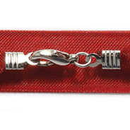 RN148-18: Dark Red Ribbon Necklace 18IN Clasp 1PC