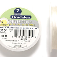 15FI298-S3: Beadalon .015 7-strand Silver Color 30 Feet Spool
