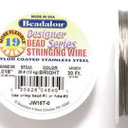 18FI295-30: Beadalon Silver .018 19-strand 30 Feet Spool 1 Spool