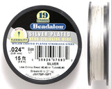 24FI296-SP15: Beadalon .024 19-strand Silver Plate 15ft Spool