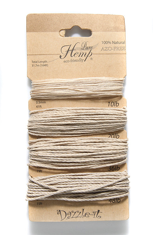 99TH152: Hemp ASST 0.5,1.0,1.5 & 2MM 20/36/48LBS 104FT