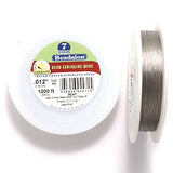 12FI298-1000: Beadalon Silver .012 7-strand 1000 Feet Spool