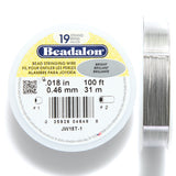 18FI295-C: Beadalon .018 19-strand Bright 100 Feet