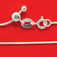01CX810-A: Necklace Adjustable Sterling 22IN
