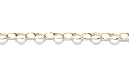 96CX3854: Chain Cable 2x3mm Gold Plt - 1FT