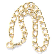 FI950-G: Chain Bracelet W/Lobster Clasp 7.5" Gold Plt