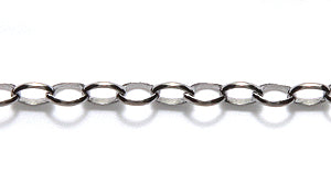 CX910-GM: Chain Oval Rolo 2.5x3.5mm GNMTL 1FT