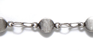 CX927-AS: Chain 4.5mm Vintage Disc LNK ANT Silver 1FT
