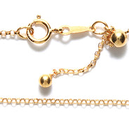 CX2390-GF: Adjustable 1.1mm Rolo Chain GoldFill 22IN