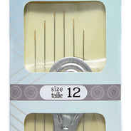3FI281-12: Needle Sharp Gold Eye #12 With Threader 6 Piece - Package