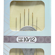 3FI281-102: Needle Sharp Gold Eye #10&12 With Threader 6PPK