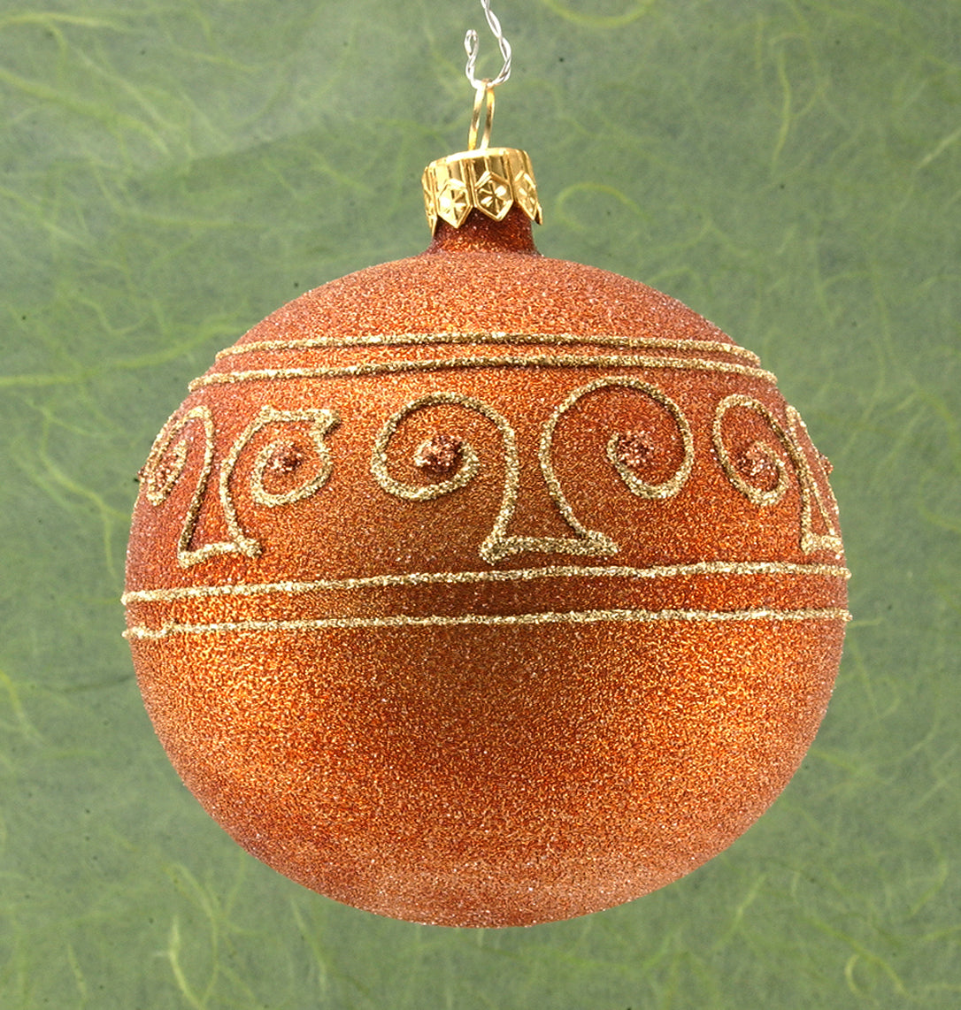 80XR145: CZ Ornament Round Copper 8cm 1PC
