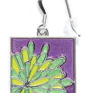 2ME4904-1: Earring Dhalia Purple 20mm