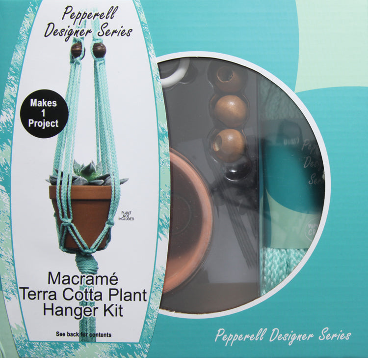 macrame plant hanger kits KT3402-MH: Macrame Terra Cotta Plant Hanger Kit – Shipwreck Beads