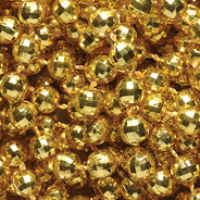 MS599 54: Gold Mardi Gras Throw Beads 12STR