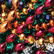 MS599: Assorted Mardi Gras Throw Beads 12STR