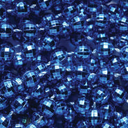 MS599 74: Blue Mardi Gras Throw Beads 12STR