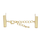 20FI84-G: Beadalon Slide End Tube Clasp Set 20mm Gold - 1 Set
