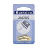 20FI84-G: Beadalon Slide End Tube Clasp Set 20mm Gold - 1 Set