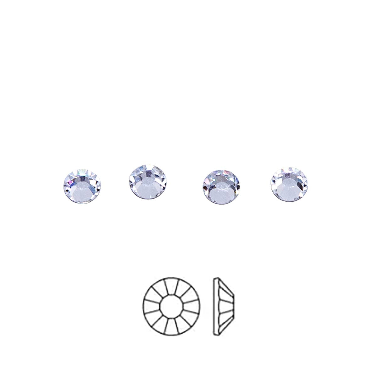 20RH212: Preciosa Chaton Rose Viva Ss20 Crystal-144PC