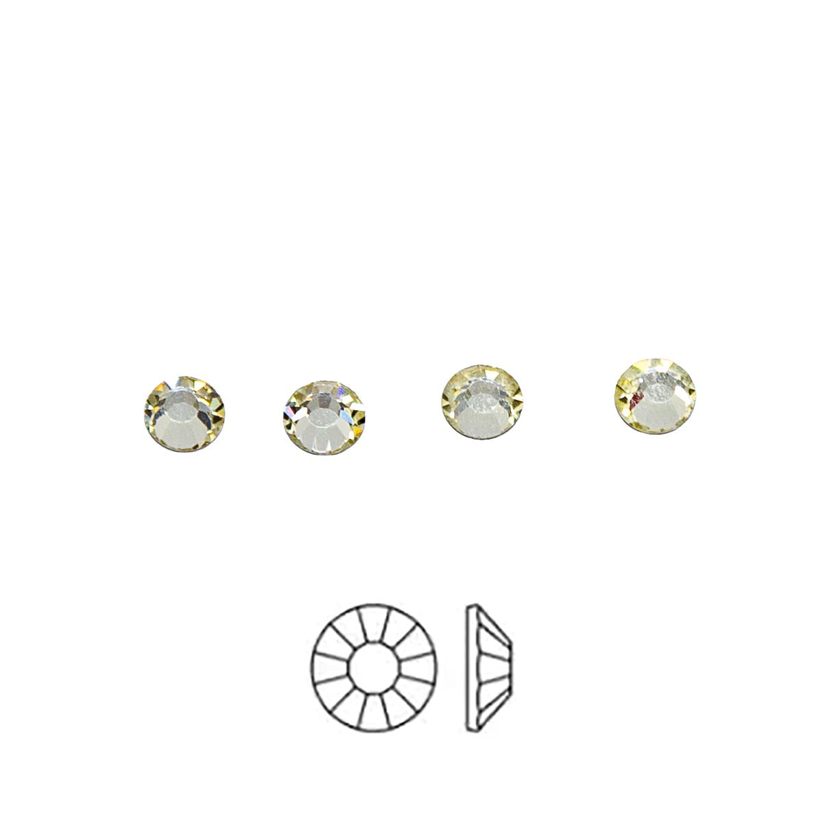 20RH222: Preciosa Chaton Rose Viva Ss20 Jonquil-144PC