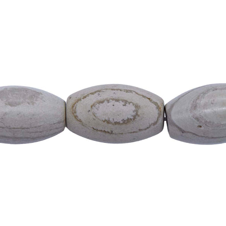20ST417: Banded Jasper Stone Barrel Strand 12x20mm