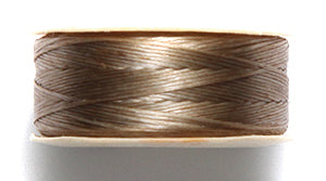 20TN152-B: Nymo Nylon Beading Thread Sand Ash Size B 72yd Bobbin 10PPK