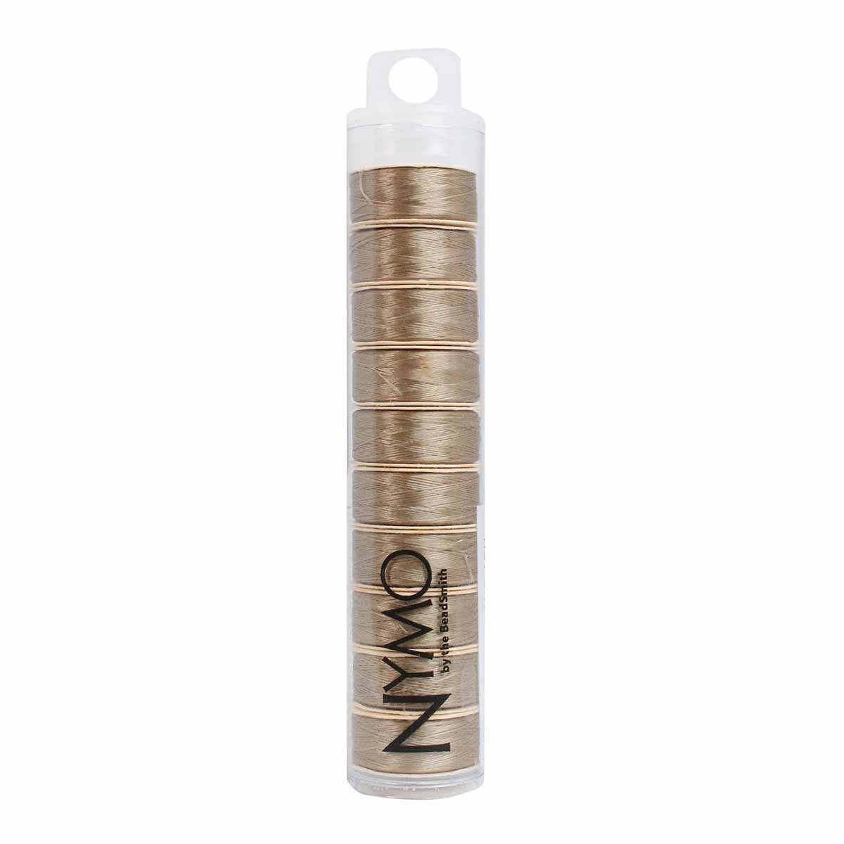 20TN152-B: Nymo Nylon Beading Thread Sand Ash Size B 72yd Bobbin 10PPK