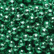 MS599 87: Green Mardi Gras Throw Beads 12STR
