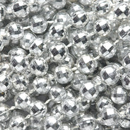MS599 12: Silver Mardi Gras Throw Beads 12STR