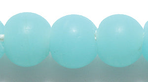 10IN160-2M: Round LT Aqua 9-10mm 4MM ID Matte-STR