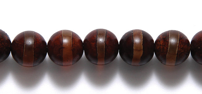 10ST5580R: Dzi Agate Line Pattern 10mm 4PPK
