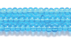 8SB266R: CZ Seed Bead Trans Dark Medium  Aqua 8/0-1HK