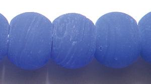 10IN170-M: Round Opal Blue 9-10mm 4MM ID Matte - 24" STRNG