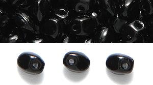 33TQ109R: CZ Solo Bead Black 2.5x5mm-25GM